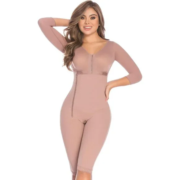 Women's High Tummy Control Cocoa-Optic Body Shaper Shapewear Compression Garment - Picture 2 of 9